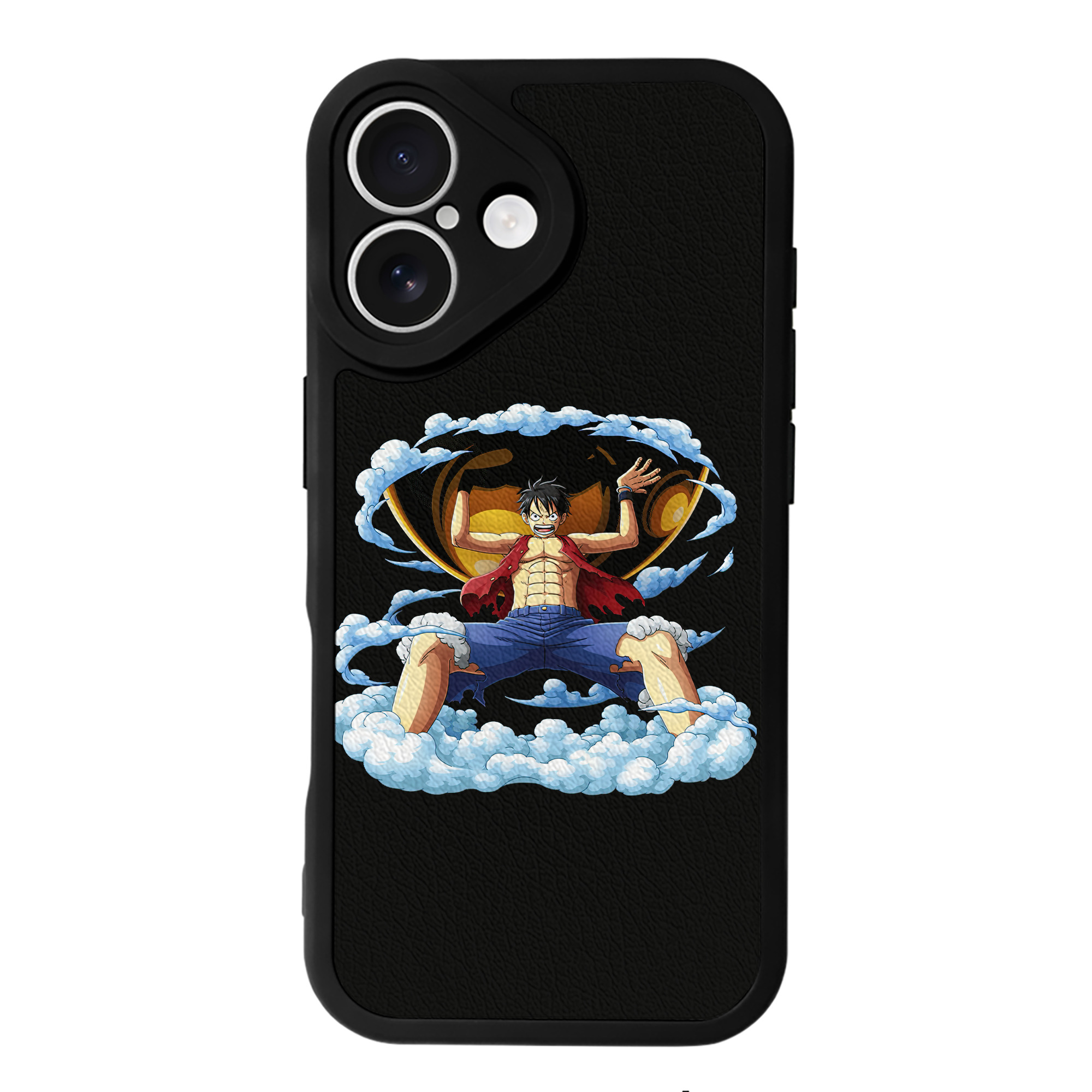 （画像用） ワンピース モンキー・D・ルフィ ONE PIECE Monkey D. Luffy 【iPhone 16シリーズ対応】シリコンスマホケース（レザー調） 材質：シリコン